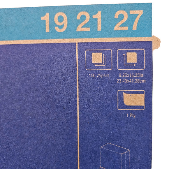 TORK White Paper Wipers Plus 100 Count Pop Up Box Multipurpose Use 9" X 16" Shop - Picture 3 of 4